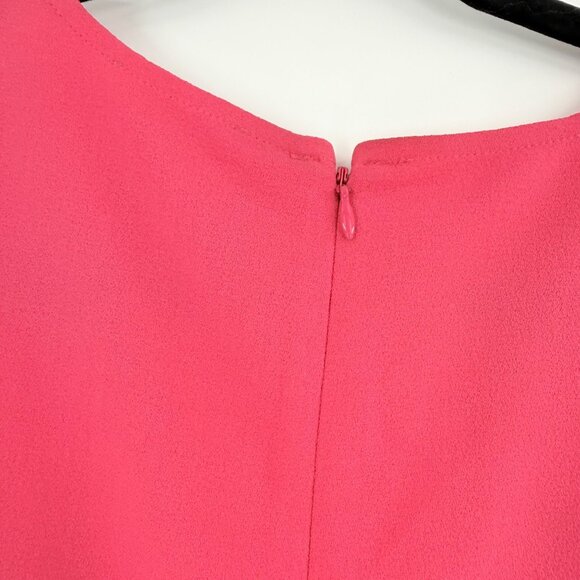 Eliza J Pink Short-Sleeve Sheath Dress Size 8 Polyester/Spandex Back Zipper - Picture 3 of 6